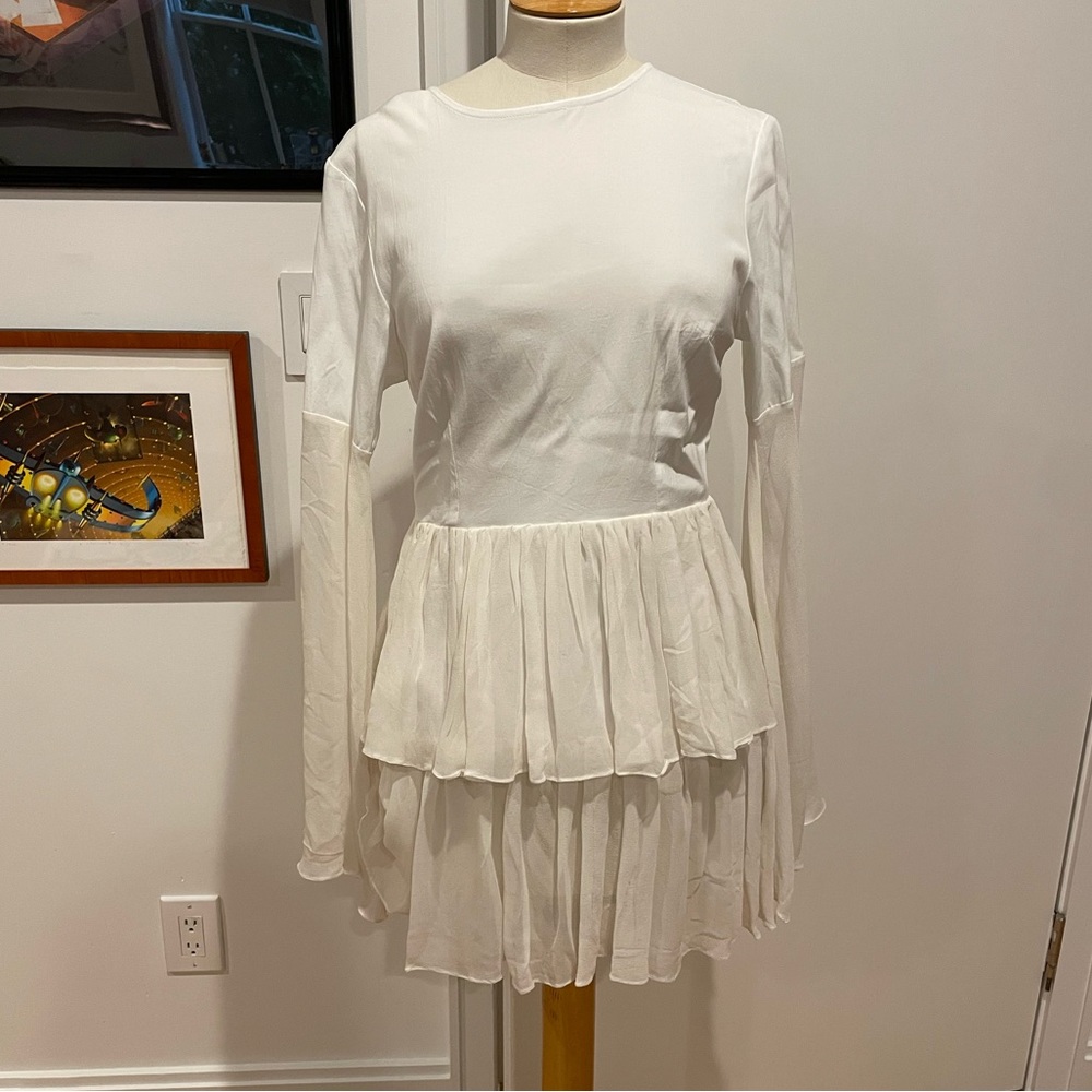 SWF white long sleeve tutu mini dress (Kenny Dress)